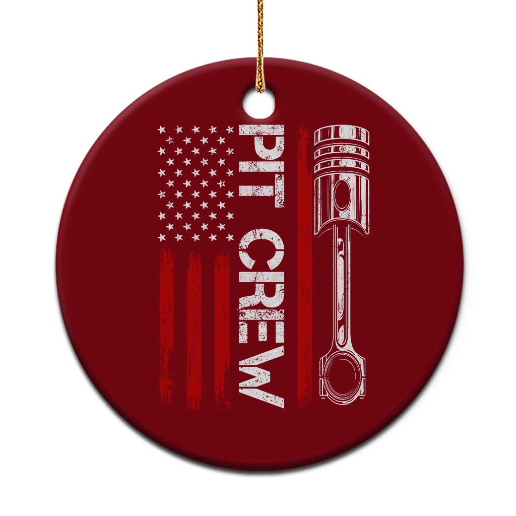 Pit Crew Ceramic Ornament Racing Race Car American Flag TS10 1pc Red Print Your Wear
