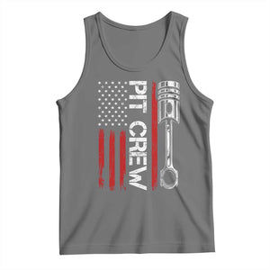 Pit Crew Tank Top Racing Race Car American Flag TS10 Black Heather Print Your Wear