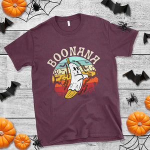 Boonana Cute Ghost Banana Halloween Costume T Shirt TS10 Maroon Print Your Wear