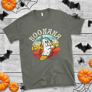 Boonana Cute Ghost Banana Halloween Costume T Shirt TS10 Military Green Print Your Wear