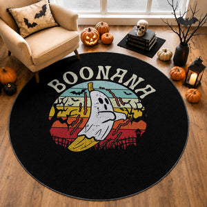 Boonana Cute Ghost Banana Halloween Costume Round Rug