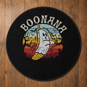Boonana Cute Ghost Banana Halloween Costume Round Rug