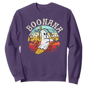 Boonana Cute Ghost Banana Halloween Costume Sweatshirt TS10 Purple Print Your Wear