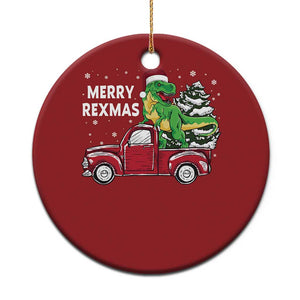 Dinosaur Christmas Tree Christmas Ornament Merry Rexmas Xmas Pet Dino Trex Red Truck Family TS10 Print Your Wear