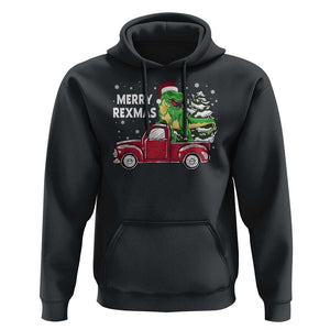 Dinosaur Christmas Tree Hoodie Merry Rexmas Xmas Pet Dino Trex Red Truck Family TS10 Black Print Your Wear