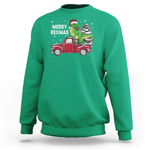 Dinosaur Christmas Tree Sweatshirt Merry Rexmas Xmas Pet Dino Trex Red Truck Family TS10 Irish Green Print Your Wear