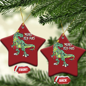 Dinosaur Xmas Tree Rex Christmas Ornament Merry Rex-Mas Xmas Pet Dino Trex TS10 Star Red Print Your Wear