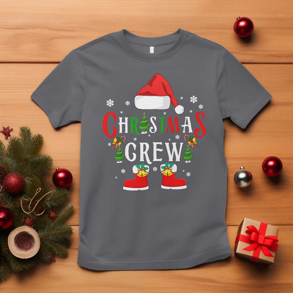 Christmas Crew T Shirt Merry and Bright Christmas Shirt Xmas TS10 Charcoal Print Your Wear