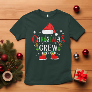 Christmas Crew T Shirt Merry and Bright Christmas Shirt Xmas TS10 Dark Forest Green Print Your Wear