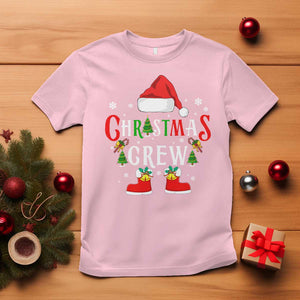 Christmas Crew T Shirt Merry and Bright Christmas Shirt Xmas TS10 Light Pink Print Your Wear