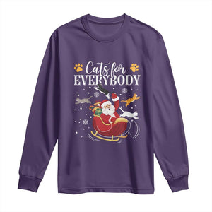 Christmas Cat Lover Long Sleeve Shirt Cats For Everybody Funny Xmas TS10 Purple Print Your Wear