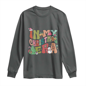 In My Christmas Era Long Sleeve Shirt Cute Groovy Holiday Xmas TS10 Dark Heather Print Your Wear