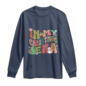 In My Christmas Era Long Sleeve Shirt Cute Groovy Holiday Xmas TS10 Navy Print Your Wear