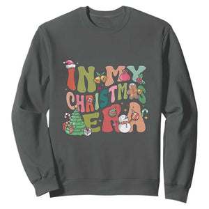 In My Christmas Era Sweatshirt Cute Groovy Holiday Xmas TS10 Dark Heather Print Your Wear