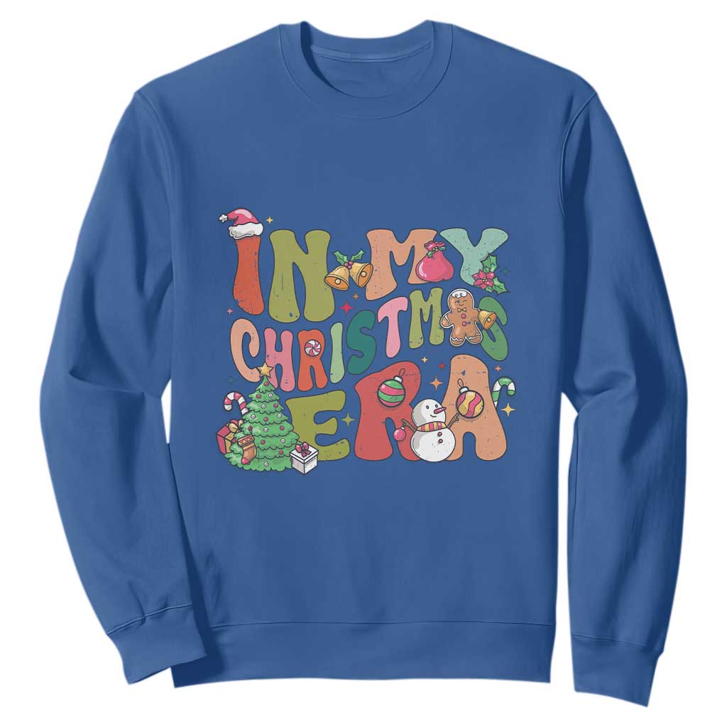 In My Christmas Era Sweatshirt Cute Groovy Holiday Xmas TS10 Royal Blue Print Your Wear