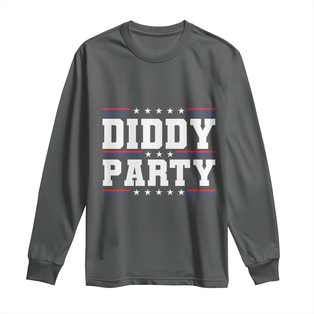 Diddy Party Long Sleeve Shirt Funny Offensive Humorous Saying TS10 Dark Heather Print Your Wear