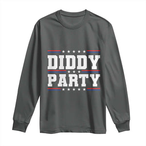 Diddy Party Long Sleeve Shirt Funny Offensive Humorous Saying TS10 Dark Heather Print Your Wear