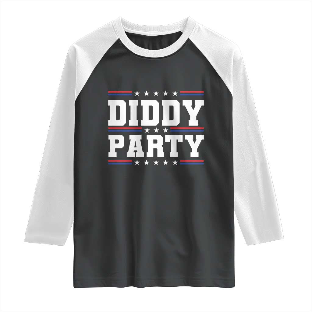 Diddy Party Raglan Shirt Funny Offensive Humorous Saying TS10 Black White Print Your Wear
