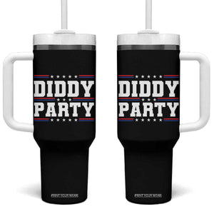 Diddy Party Tumbler With Handle Funny Offensive Humorous Saying TS10 One Size: 40 oz Black Print Your Wear