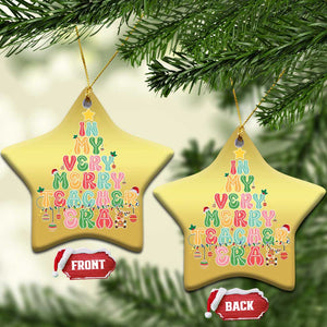 Xmas Teacher Christmas Ornament In My Very Merry Teacher Era Tree TS10 Star Gold Print Your Wear