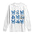 Coquette Bow Christmas Long Sleeve Shirt Cozy Winter Xmas Gift Blue Holiday TS10 White Print Your Wear