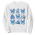 Coquette Bow Christmas Sweatshirt Cozy Winter Xmas Gift Blue Holiday TS10 White Print Your Wear