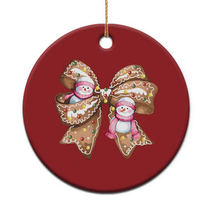 Gingerbread Coquette Bow Xmas Christmas Ornament Cute Snowman Girly Gifts For Her TS10 Print Your Wear