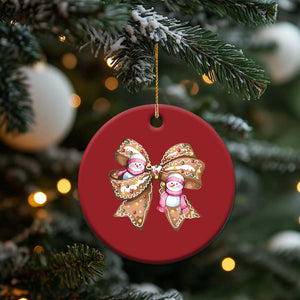 Gingerbread Coquette Bow Xmas Christmas Ornament Cute Snowman Girly Gifts For Her TS10 Print Your Wear