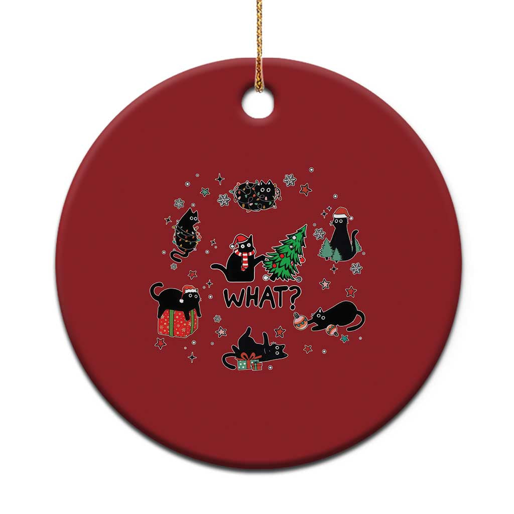 Cute Cat Xmas Christmas Ornament What? Funny Meowy Catmas Gift For New Year TS10 Print Your Wear