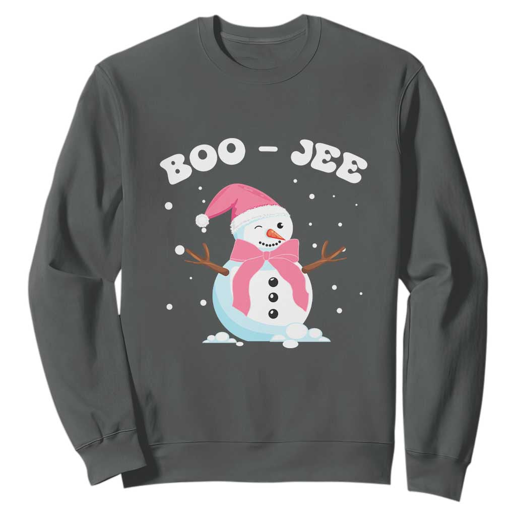 Bougie Snowman Sweatshirt Pink Christmas Xmas Gifts TS10 Dark Heather Print Your Wear