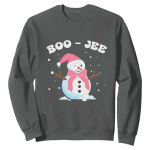 Bougie Snowman Sweatshirt Pink Christmas Xmas Gifts TS10 Dark Heather Print Your Wear