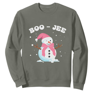 Bougie Snowman Sweatshirt Pink Christmas Xmas Gifts TS10 Military Green Print Your Wear