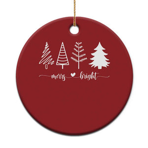 Merry & Bright Xmas Trees Christmas Ornament Holiday Winter Gift TS10 Print Your Wear