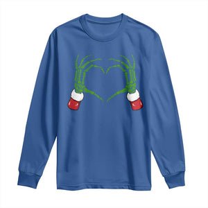 Christmas Skeleton Heart Hands Long Sleeve Shirt TS10 Royal Blue Print Your Wear