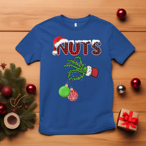 Funny Couples Christmas T Shirt Chest And Nuts Matching Holiday Skeleton Hand TS10 Royal Blue Print Your Wear