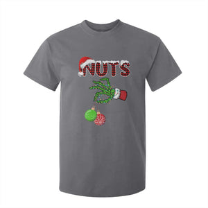 Funny Couples Christmas T Shirt For Kid Chest And Nuts Matching Holiday Skeleton Hand TS10 Charcoal Print Your Wear