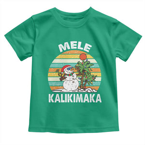 Vintage Cute Mele Kalikimaka Christmas Baby Shirt Funny Snowman Palm Tree Beach Tropical Xmas TS10 Irish Green Print Your Wear