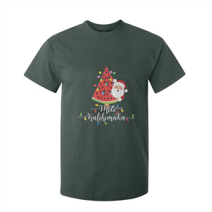 Mele Kalikimaka Hawaiian Christmas Santa T Shirt For Kid Watermelon Summer Tree Tropical Xmas TS10 Dark Forest Green Print Your Wear