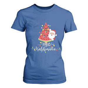 Mele Kalikimaka Hawaiian Christmas Santa T Shirt For Women Watermelon Summer Tree Tropical Xmas TS10 Royal Blue Print Your Wear