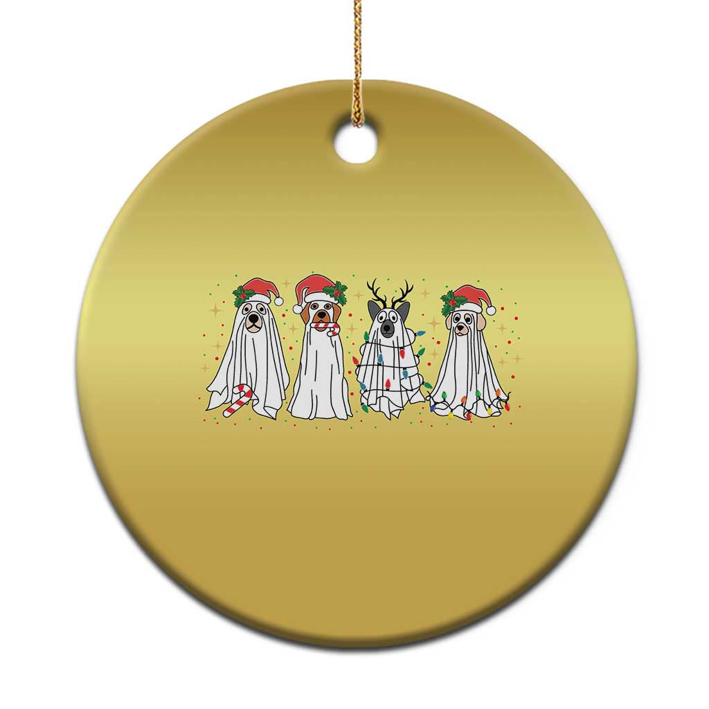 Xmas Ghost Dog Christmas Ornament TS10 Print Your Wear