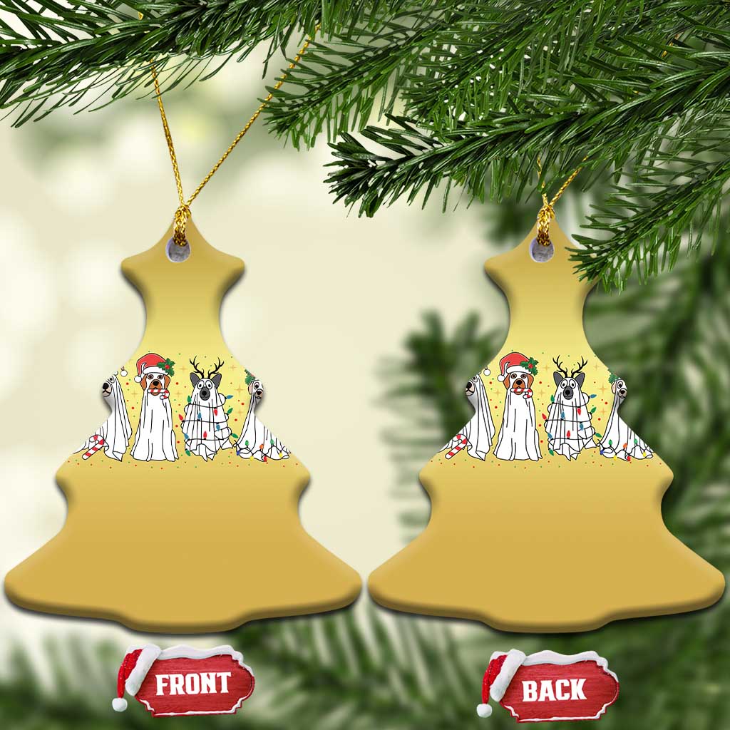 Xmas Ghost Dog Christmas Ornament TS10 Christmas Tree Gold Print Your Wear
