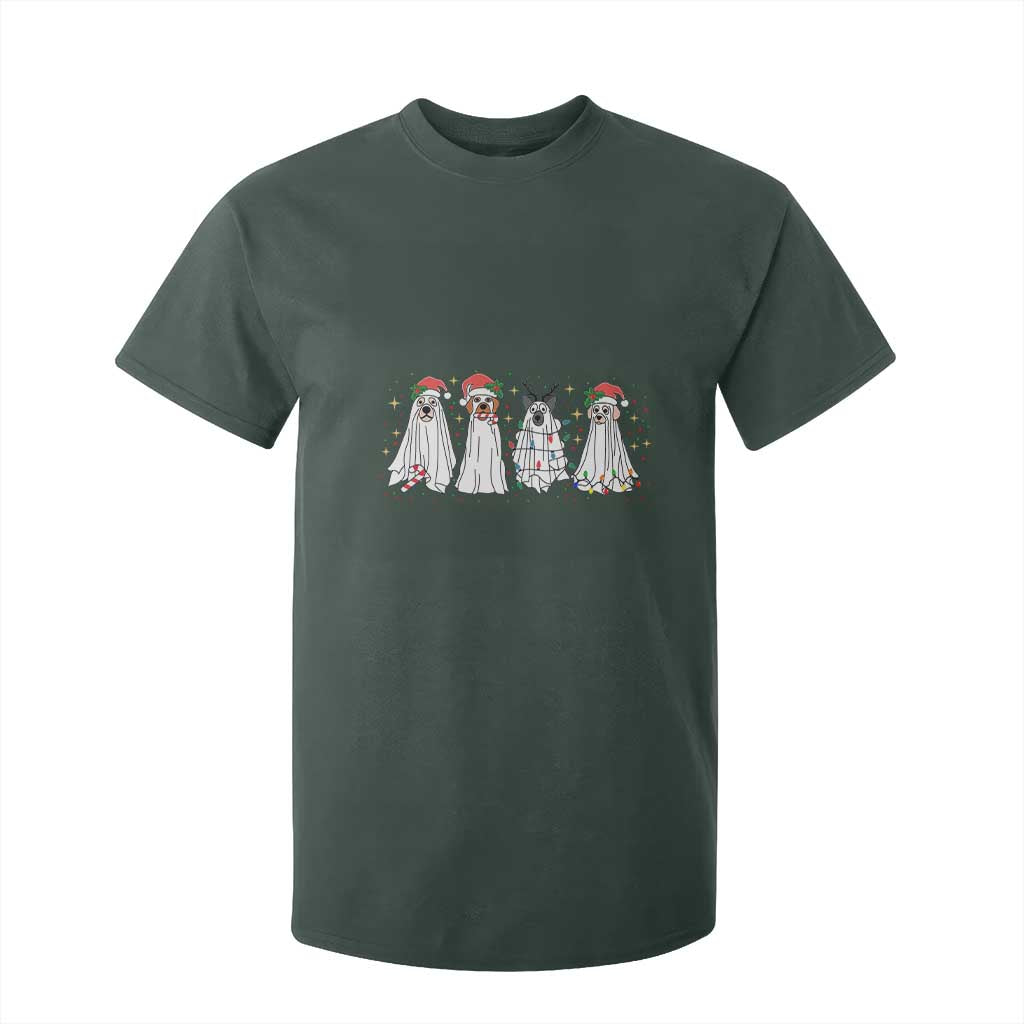 Christmas Ghost Dog T Shirt For Kid TS10 Dark Forest Green Print Your Wear