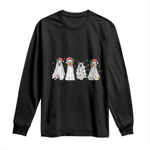 Christmas Ghost Dog Long Sleeve Shirt TS10 Black Print Your Wear