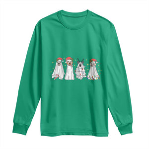 Christmas Ghost Dog Long Sleeve Shirt TS10 Irish Green Print Your Wear