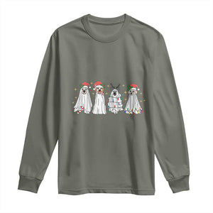 Christmas Ghost Dog Long Sleeve Shirt TS10 Military Green Print Your Wear