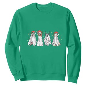 Christmas Ghost Dog Sweatshirt TS10 Irish Green Print Your Wear