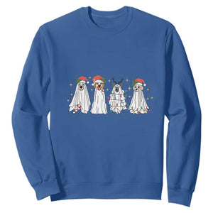 Christmas Ghost Dog Sweatshirt TS10 Royal Blue Print Your Wear