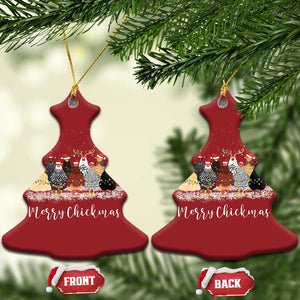 ute Xmas Chickens Christmas Ornament Farm Animals TS10 Christmas Tree Red Print Your Wear