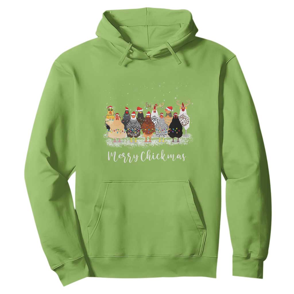 ute Christmas Chickens Hoodie Xmas Farm Animals TS10 Lime Print Your Wear