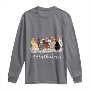 ute Christmas Chickens Long Sleeve Shirt Xmas Farm Animals TS10 Charcoal Print Your Wear